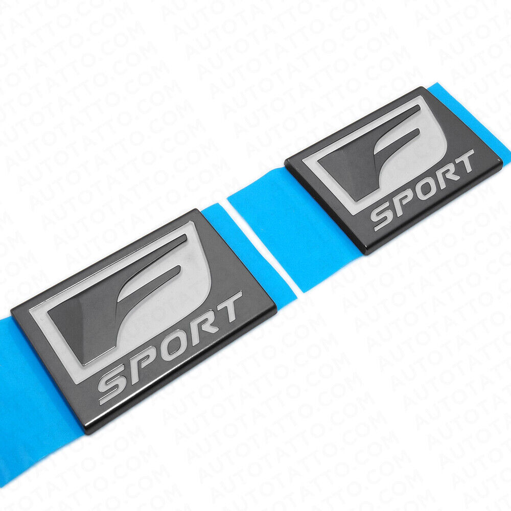 2x F-Sport Logo ABS Badge Side Fender Marker Adhesive Nameplate Emblem OEM Size