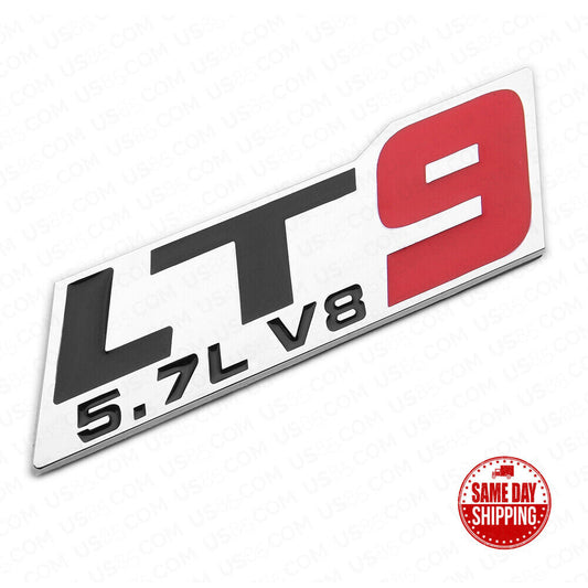 3D Fashion Metal LT9 5.7L V8 Emblem Car Decal Badge Sticker Auto Decoration