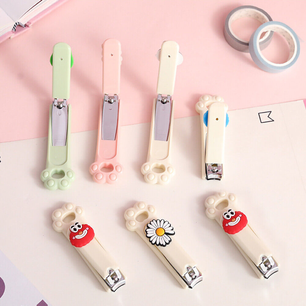 2x Cute Cartoon ABS Stainless Steel Nail clippers Nail Cutter Tool(Random Style)