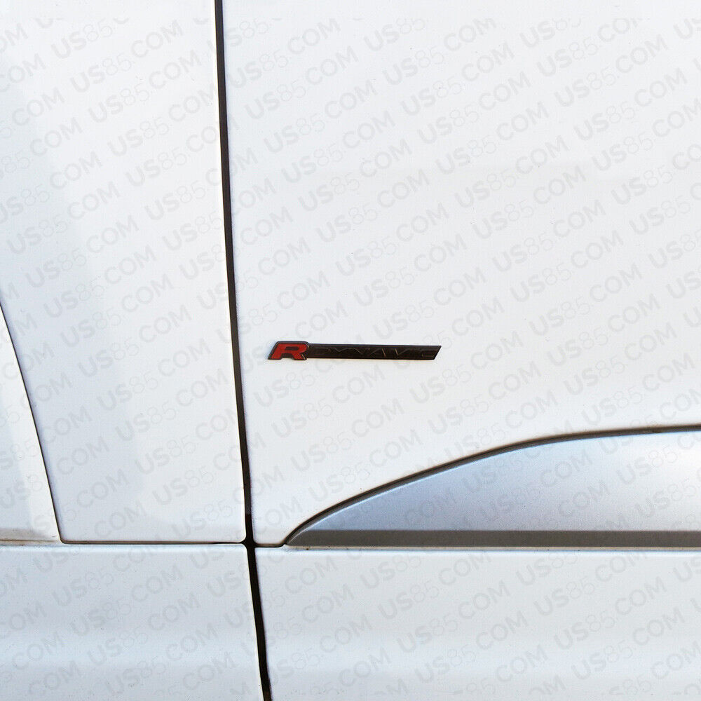 2x/Set Fashion Metal R Dynamic Car Decal Badge Emblem Sticker Auto Decoration