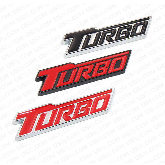 3D Fashion Metal Turbo Car Decal Badge Emblem Sticker for Auto Decoration