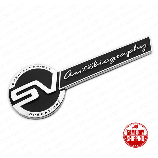 3D Fashion Metal SV Autobiography Emblem Car Decal Badge Sticker Auto Decoration