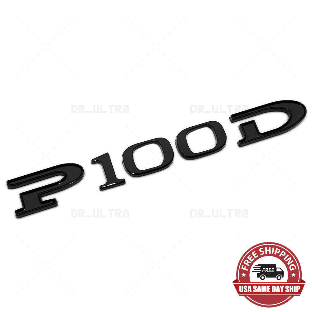 Tesla Rear Liftgate Model P100D Nameplate Logo Badge Emblem Sport Gloss Black