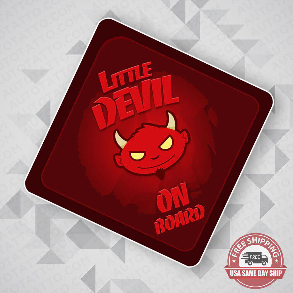 Cute Little Devil On Board 3D Sticker Decal Kid Baby In Car Van Window Decorate