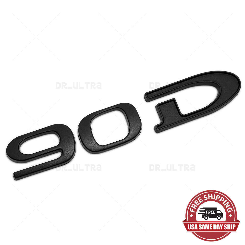 Tesla Rear Liftgate Lid Model 90D Nameplate Logo Badge Emblem Sport Matte Black