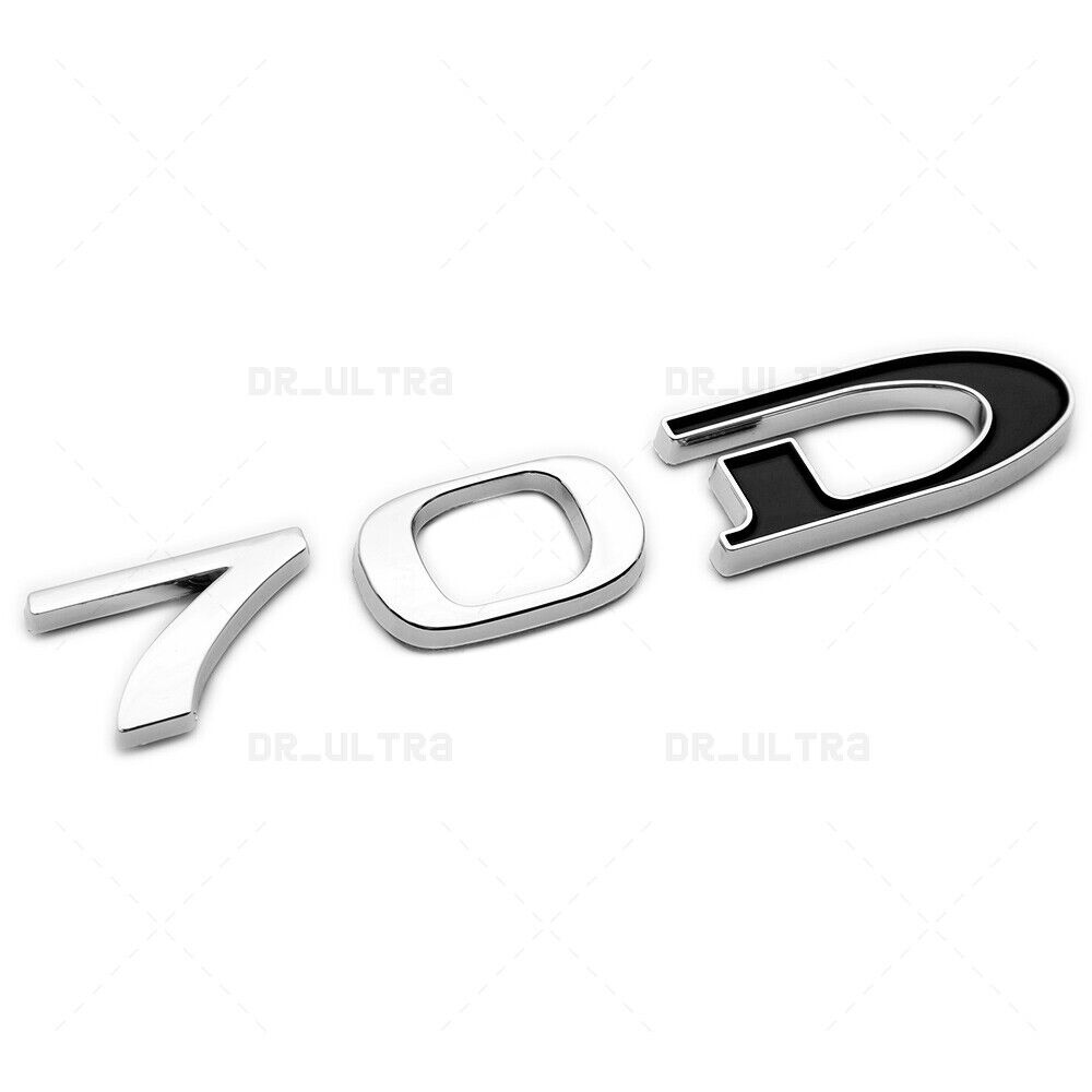 Tesla Rear Liftgate Lid Model 70D Nameplate Logo Badge Emblem Sport Chrome Black