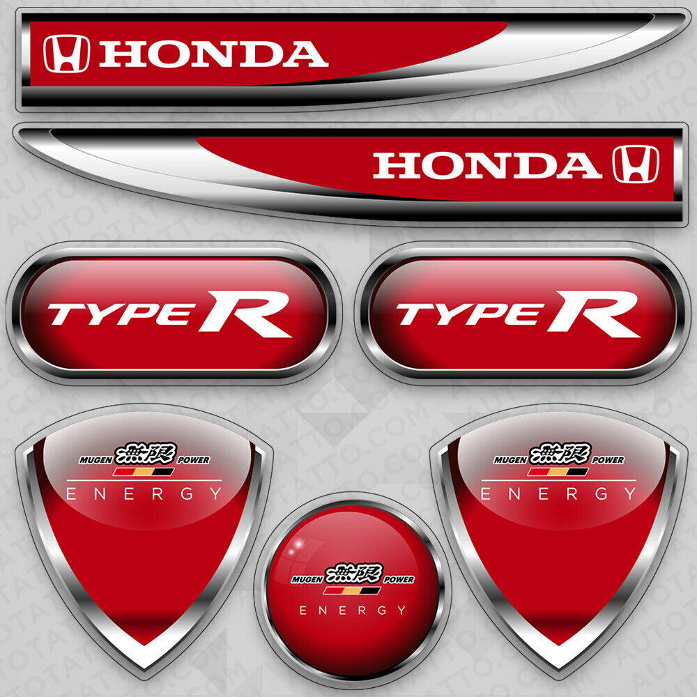 Universal Medal Mugen Power Type R Car Logo Sticker Vinyl 3D Decal Stripe Decor