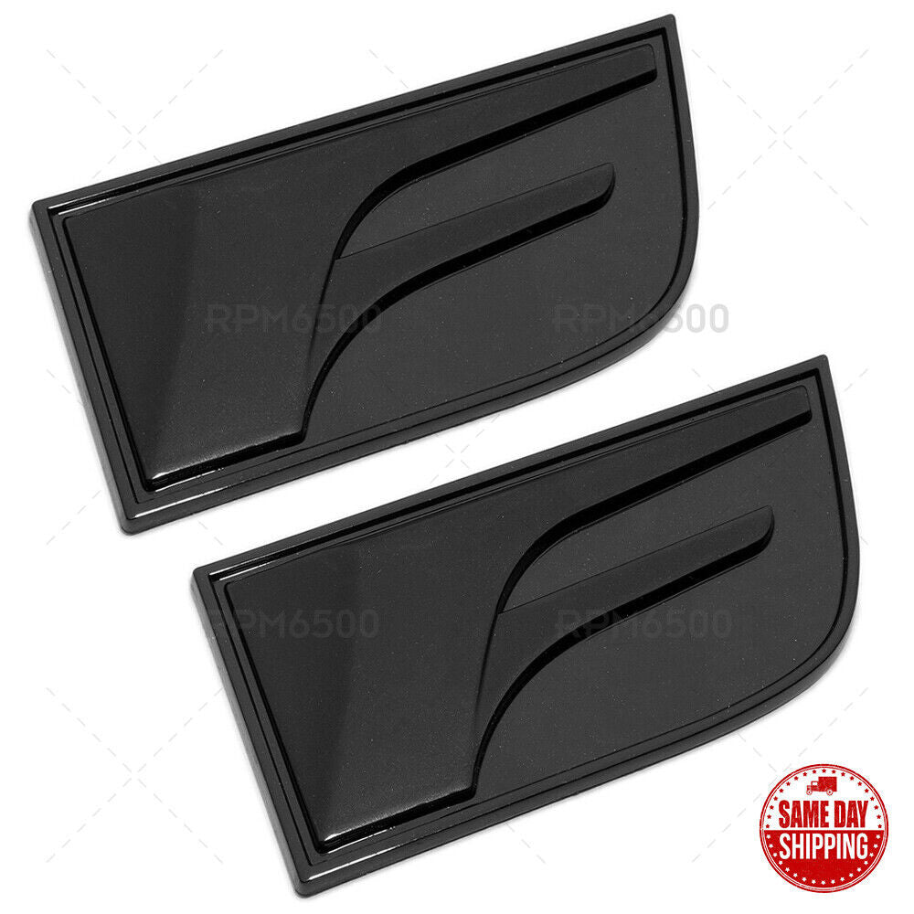 2x Lexus Black IS GS RC F Fender Letter Logo Badge 3D Decal Emblem Car F-Sport