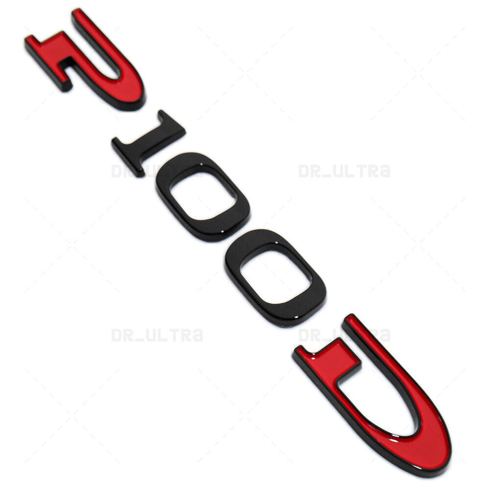 Tesla Rear Liftgate Model P100D Nameplate Logo Badge Emblem Sport Black & Red