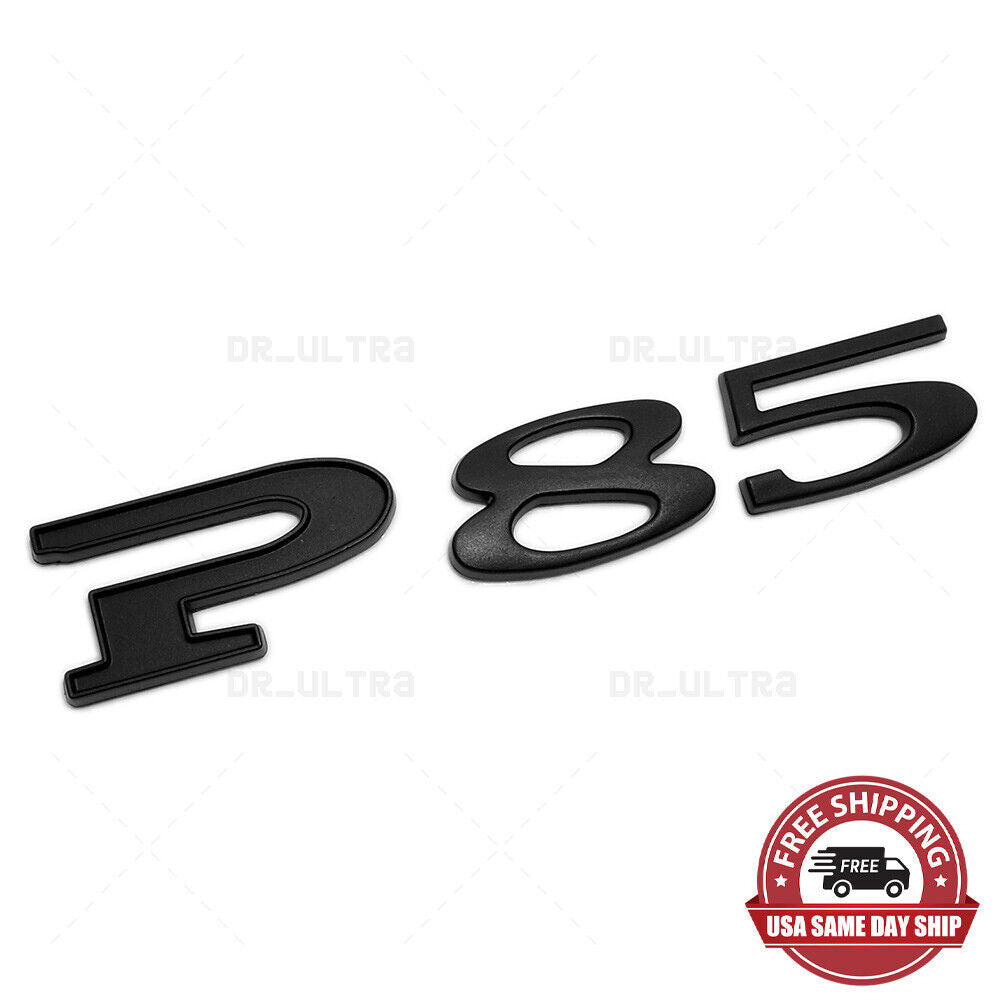 Tesla Rear Liftgate Lid Model P85 Nameplate Logo Badge Emblem Sport Matte Black