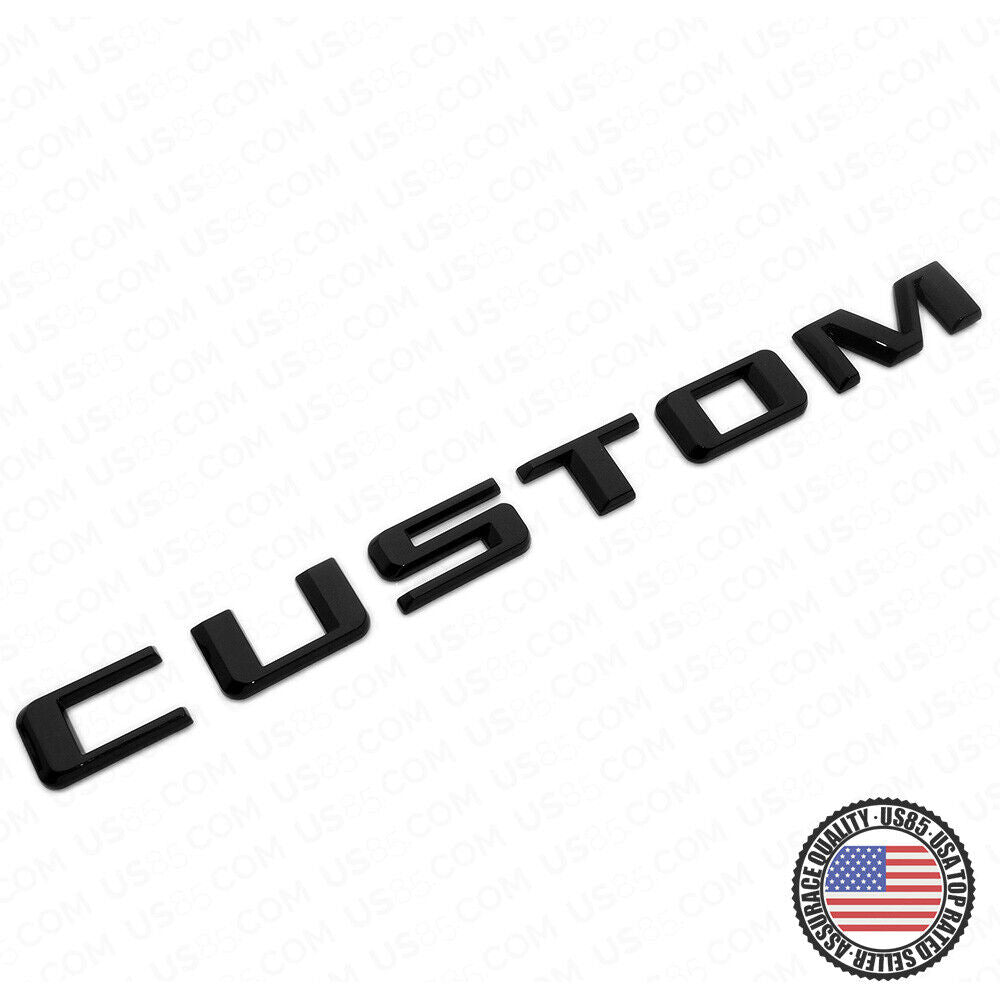 19-21 Gloss Black Silverado 1500 Tailgate Custom Letter Logo Emblem Badge Z71