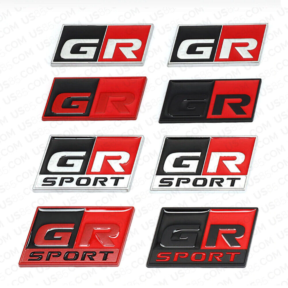 3D Fashion Metal GR/GR Sport Car Decal Badge Emblem Sticker for Auto Decoration