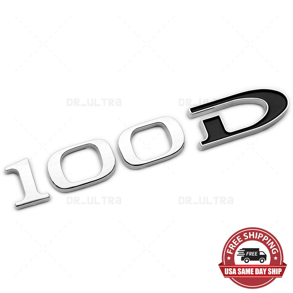 Tesla Rear Liftgate Model 100D Nameplate Logo Badge Emblem Sport Chrome Black