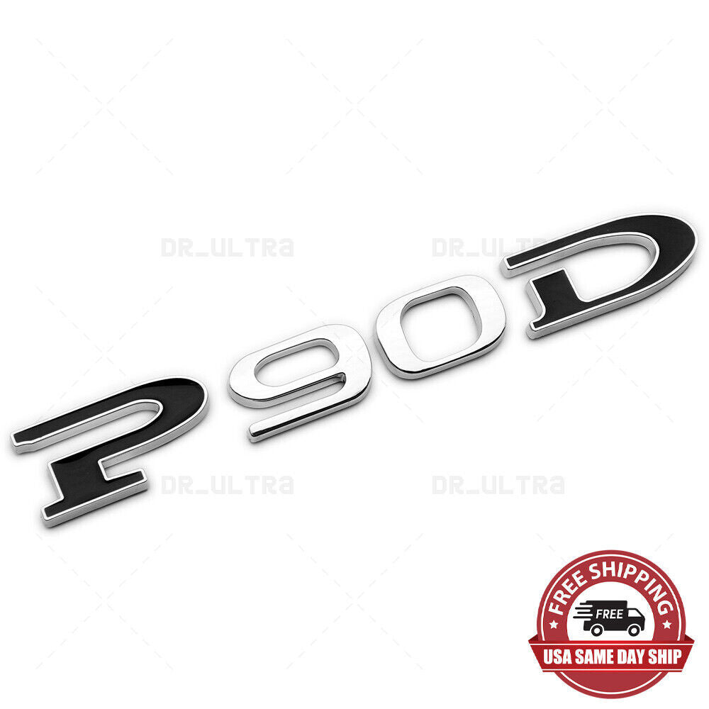 Tesla Rear Liftgate Model P90D Nameplate Logo Badge Emblem Sport Chrome Black