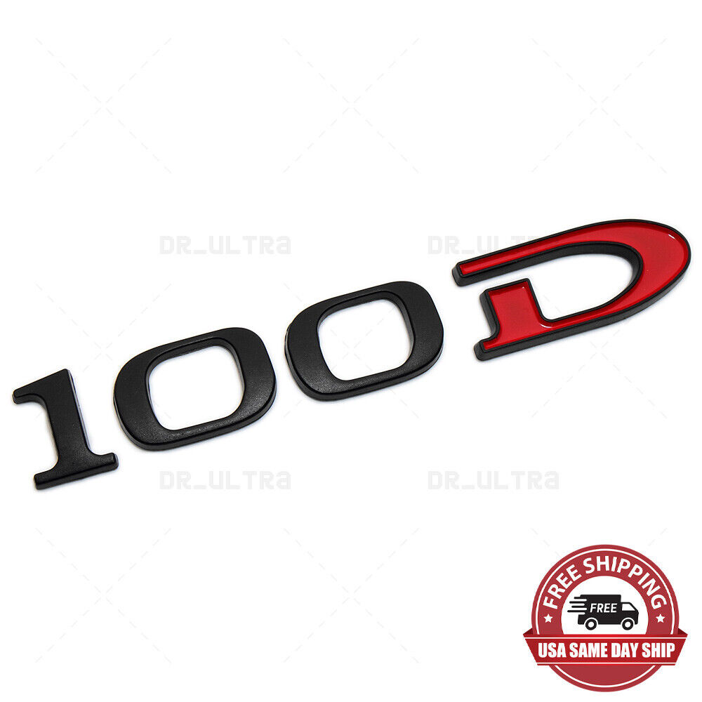 Tesla Rear Liftgate Lid Model 100D Nameplate Logo Badge Emblem Sport Black Red