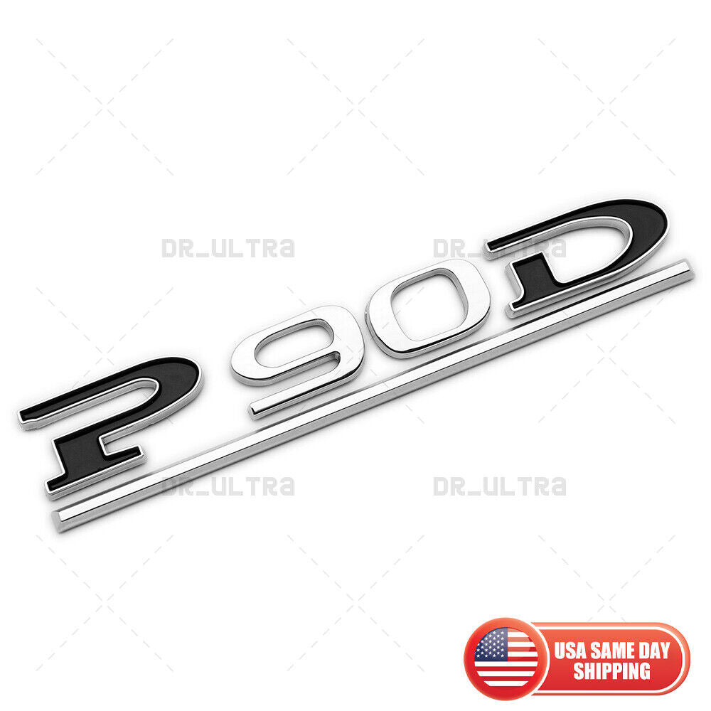 Tesla Liftgate P90D Performance Nameplate Logo Badge Emblem Sport Chrome Black