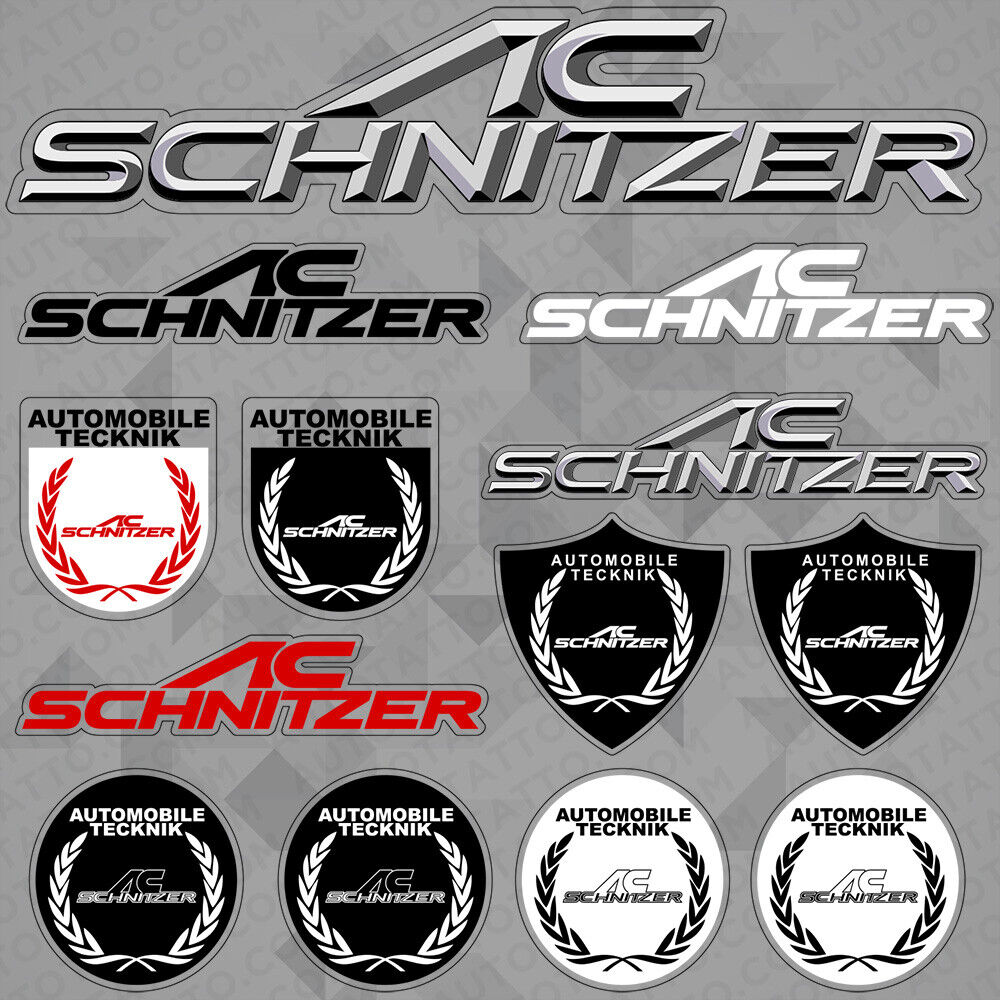 AC Schnitzer Tuning Car Sport Racing Sticker Vinyl 3D Decal Stripes Logo Decor