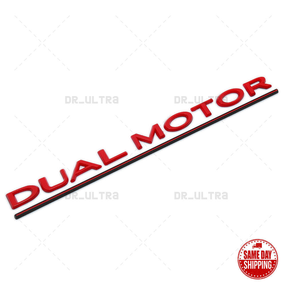 Tesla Rear Liftgate Lid Dual Motor Performance Nameplate Logo Badge Emblem Sport