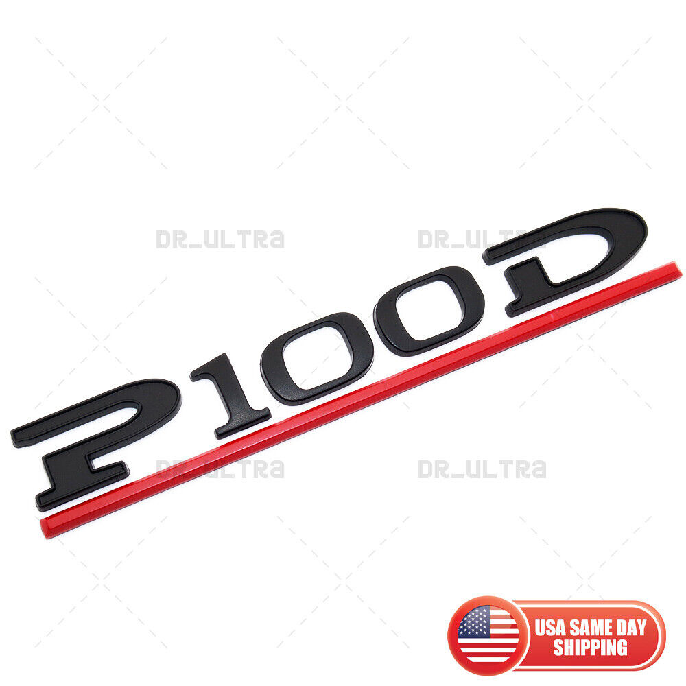 Tesla Liftgate P100D Performance Nameplate Logo Badge Emblem Sport Black Limited