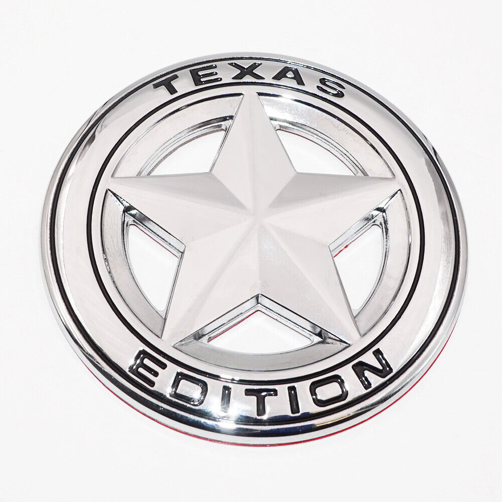 Universal 3D Fashion Metal Round Texas Star Car Decal Sticker Auto Decoration