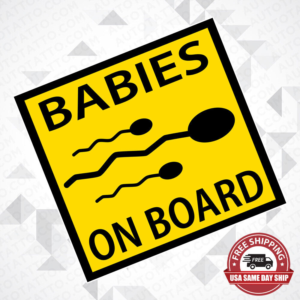 Funny Babies On Board Sticker Decal Kid Baby In Car Van Truck Window Decorate