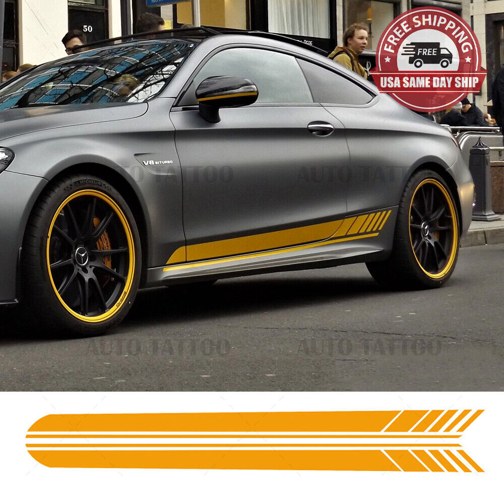 Mercedes Benz Special Edition 1 AMG Sport Side Skirt Stripes Vinyl Decal Sticker