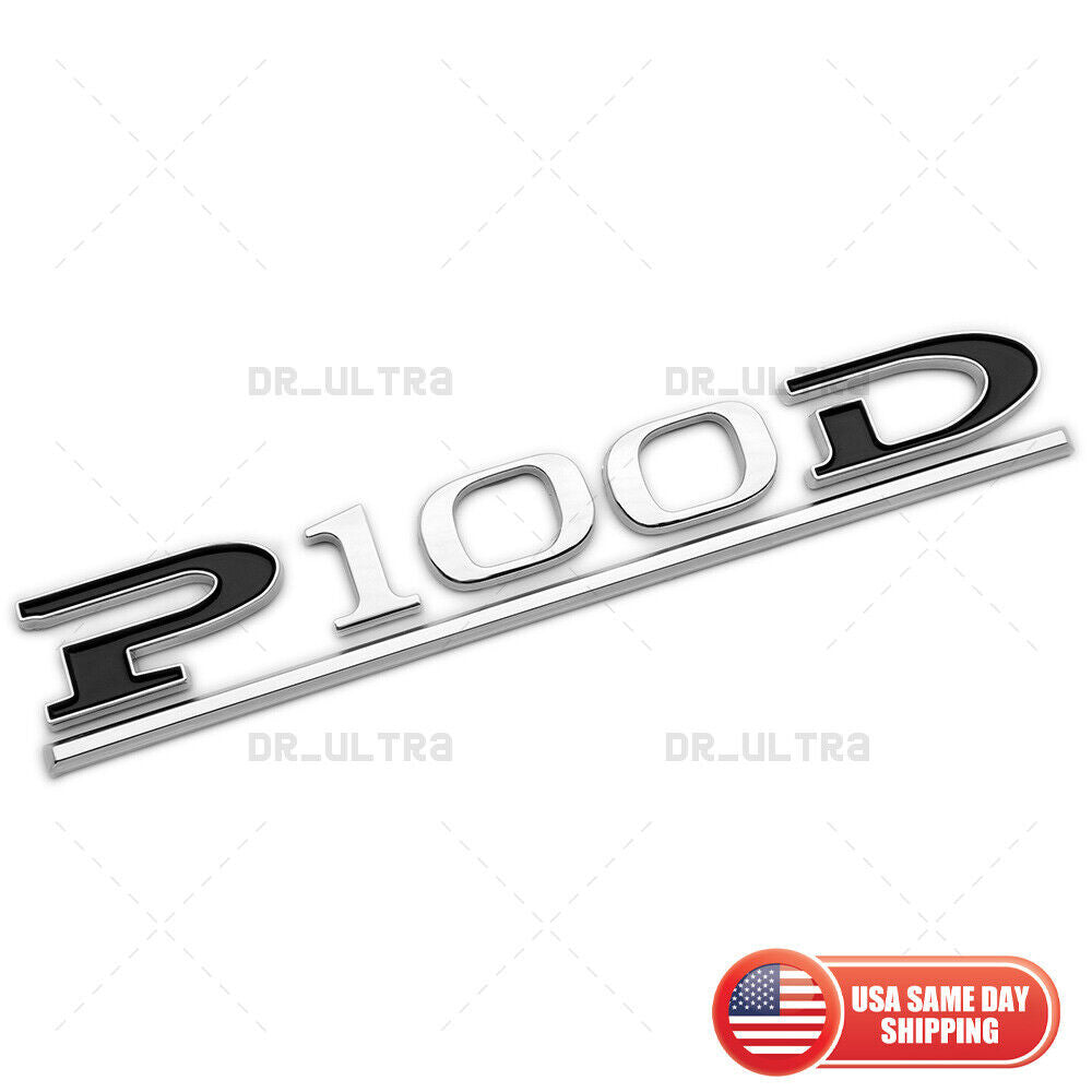 Tesla Liftgate P100D Performance Nameplate Logo Badge Emblem Sport Black Limited