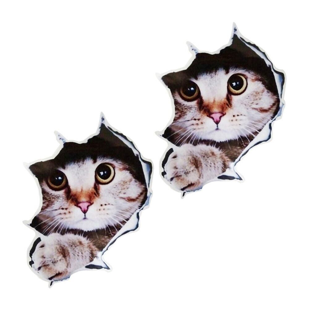 Fashion 3D Cute Cat Waterproof Car Sticker for Auto Scratch Cover or Decoration