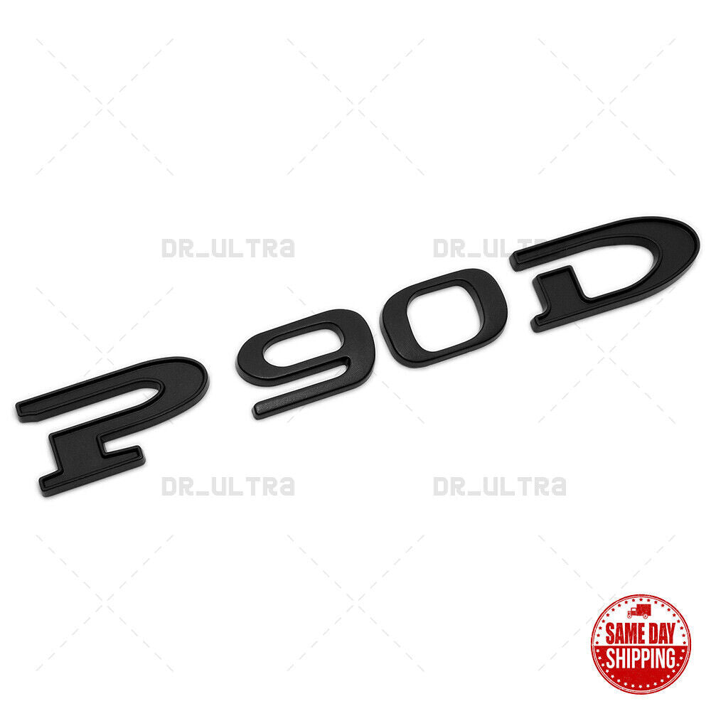 Tesla Rear Liftgate P90D Letter Nameplate Logo Badge Emblem Sport Matte Black