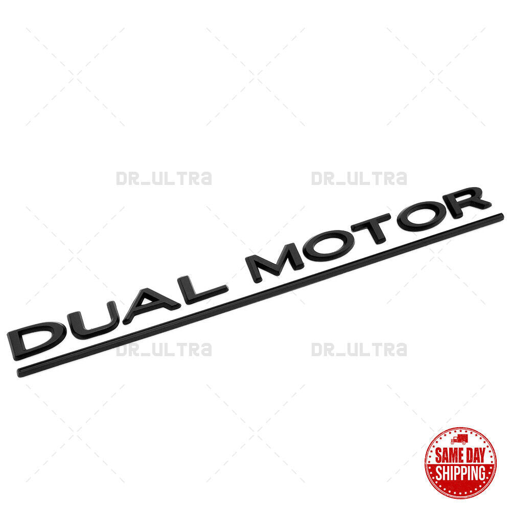 Tesla Rear Liftgate Lid Dual Motor Performance Nameplate Logo Badge Emblem Black