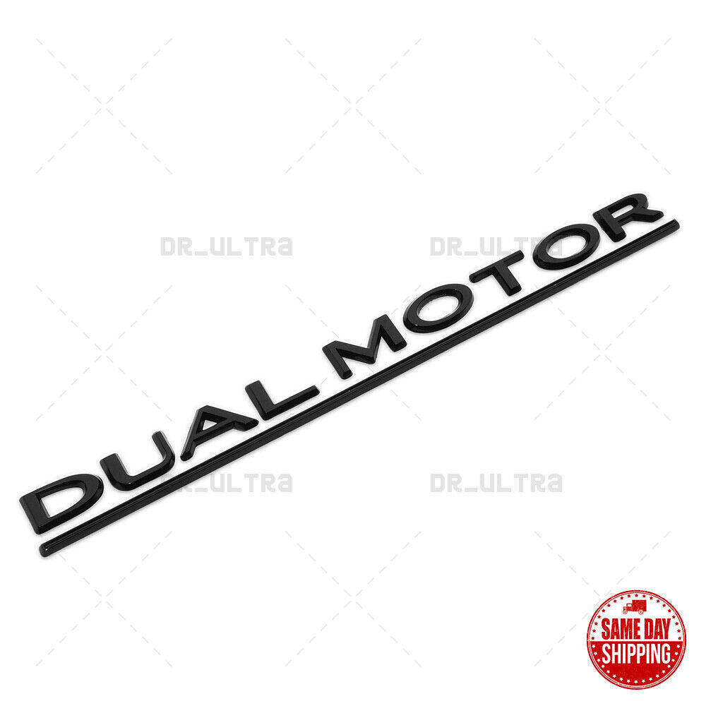 Tesla Rear Liftgate Lid Dual Motor Performance Nameplate Logo Badge Emblem Black